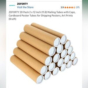 Kraft Mailing Tubes 19 Pack